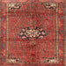 Square Traditional Orange Medallion Rug, tr3930