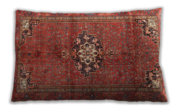 Traditional Classic Rectangular Orange Lumbar Throw Pillow, 13 inch by 19 inch, lbtr3930