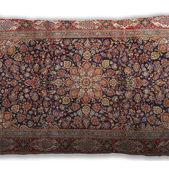 Traditional Classic Rectangular Brown Red Lumbar Throw Pillow, 13 inch by 19 inch, lbtr3932