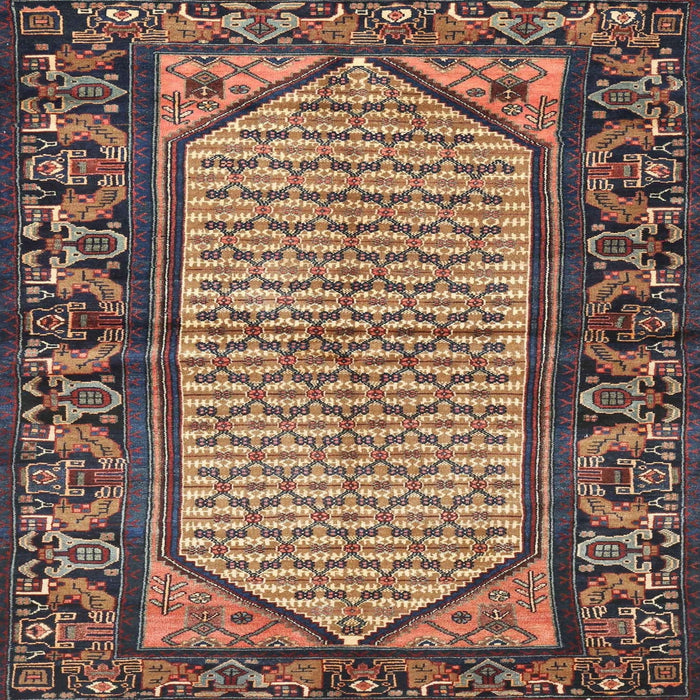 Round Machine Washable Traditional Dark Brown Rug, wshtr3933