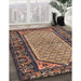 Traditional Dark Brown Persian Rug in Family Room, tr3933