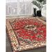 Machine Washable Traditional Tomato Red Rug in a Family Room, wshtr3934