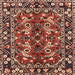 Square Traditional Saffron Red Persian Rug, tr3935