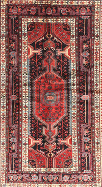 Machine Washable Traditional Saffron Red Rug, wshtr3937