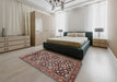 Traditional Bakers Brown Persian Rug in a Bedroom, tr3939
