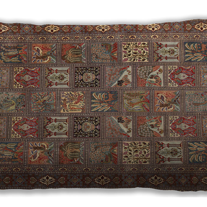 Traditional Classic Rectangular Orange Brown Lumbar Throw Pillow, 13 inch by 19 inch, lbtr393