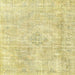 Square Traditional Metallic Gold Persian Rug, tr3941