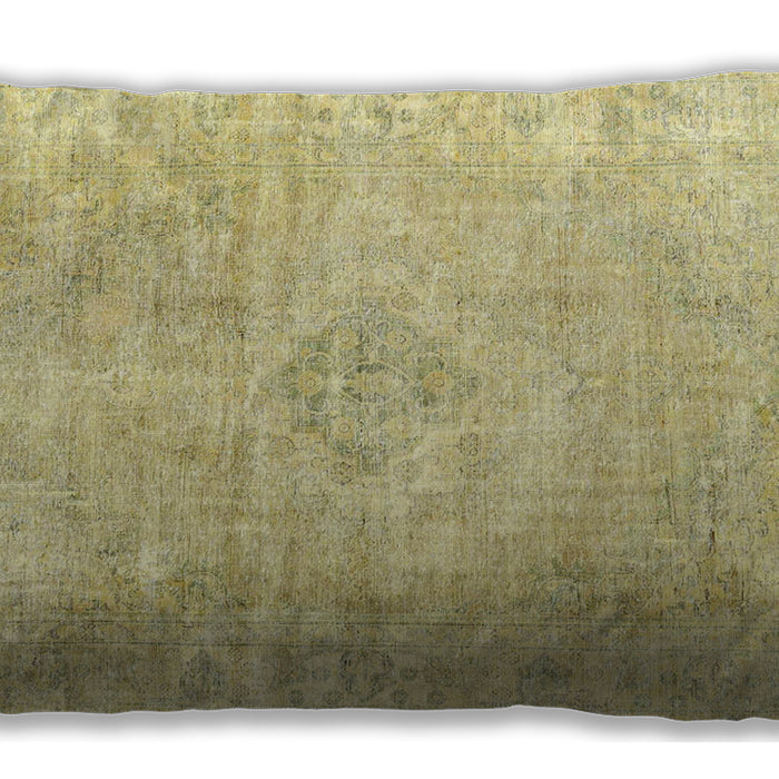 Traditional Classic Rectangular Metallic Gold Lumbar Throw Pillow, 13 inch by 19 inch, lbtr3941