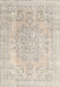 Machine Washable Traditional Light French Beige Brown Rug, wshtr3942