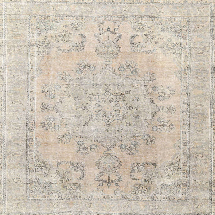 Square Traditional Light French Beige Brown Persian Rug, tr3942