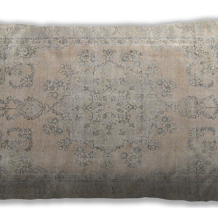 Traditional Classic Rectangular Light French Beige Brown Lumbar Throw Pillow, 13 inch by 19 inch, lbtr3942