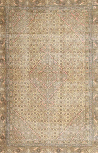 Machine Washable Traditional Orange Brown Rug, wshtr3943