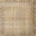 Square Traditional Orange Brown Persian Rug, tr3943