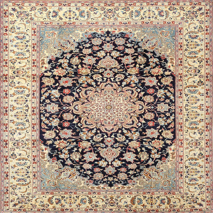 Round Machine Washable Traditional Chestnut Brown Rug, wshtr3946
