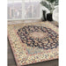 Traditional Chestnut Brown Persian Rug in Family Room, tr3946