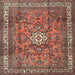 Square Traditional Light Copper Gold Persian Rug, tr3947