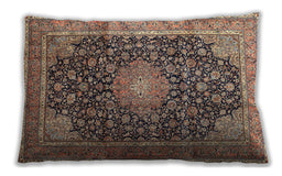 Traditional Classic Rectangular Red Brown Lumbar Throw Pillow, 13 inch by 19 inch, lbtr3948