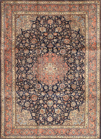 Machine Washable Traditional Red Brown Rug, wshtr3948