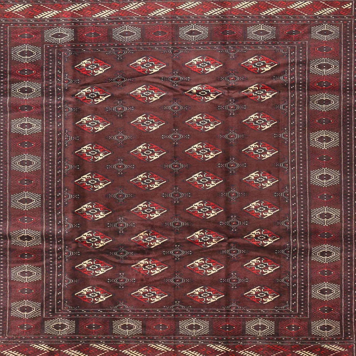 Square Traditional Chestnut Brown Persian Rug, tr3949