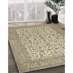 Machine Washable Traditional Brown Rug in a Family Room, wshtr394