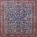 Square Traditional Gunmetal Gray Persian Rug, tr3950