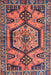 Machine Washable Traditional Chestnut Brown Rug, wshtr3951