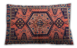 Traditional Classic Rectangular Chestnut Brown Lumbar Throw Pillow, 13 inch by 19 inch, lbtr3951