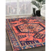 Traditional Chestnut Brown Persian Rug in Family Room, tr3951