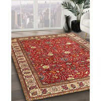 Traditional Sand Brown Persian Rug, tr3952