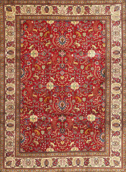Machine Washable Traditional Sand Brown Rug, wshtr3952
