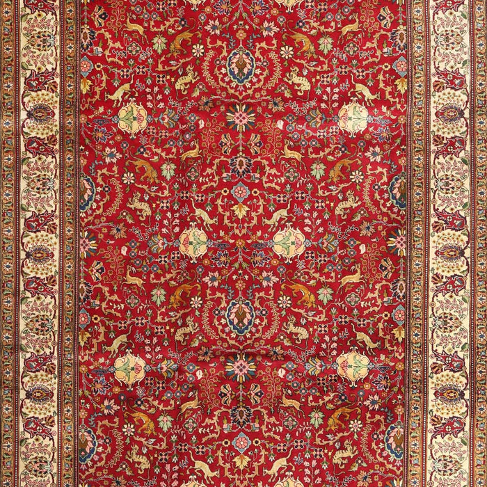 Machine Washable Traditional Sand Brown Rug, wshtr3952