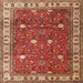 Square Traditional Sand Brown Persian Rug, tr3952