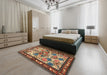 Machine Washable Traditional Peru Brown Rug in a Bedroom, wshtr3955