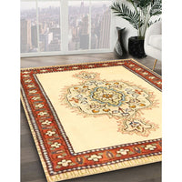 Traditional Sun Yellow Persian Rug, tr3958