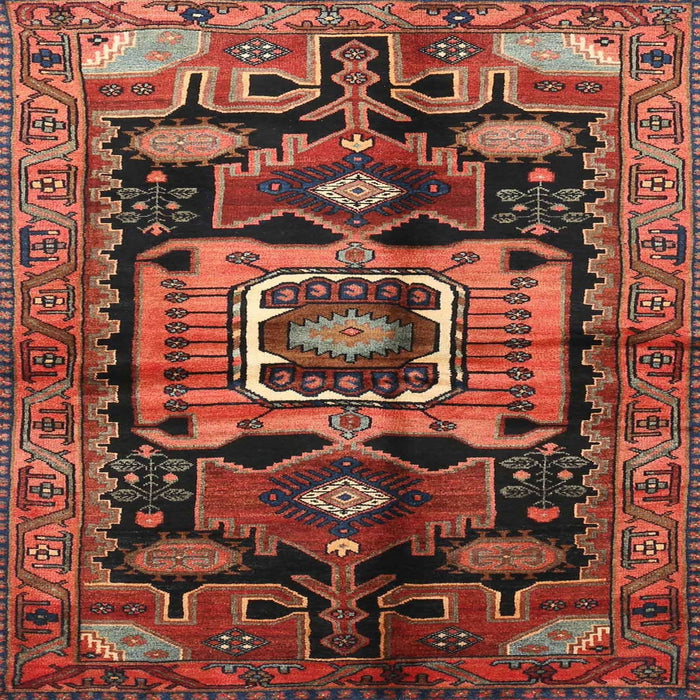 Square Traditional Rust Pink Persian Rug, tr3959