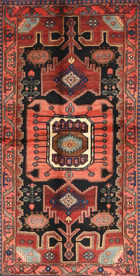 Machine Washable Traditional Rust Pink Rug, wshtr3959