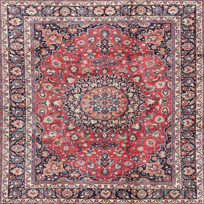 Square Traditional Brown Red Persian Rug, tr3961