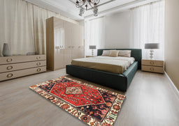 Traditional Red Persian Rug in a Bedroom, tr3962