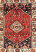 Machine Washable Traditional Tomato Red Rug, wshtr3962