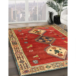 Traditional Red Persian Rug in Family Room, tr3963