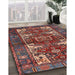 Machine Washable Traditional Saffron Red Rug in a Family Room, wshtr3967