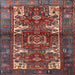 Square Traditional Saffron Red Persian Rug, tr3967