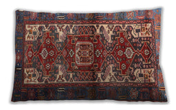 Traditional Classic Rectangular Saffron Red Lumbar Throw Pillow, 13 inch by 19 inch, lbtr3967