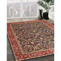 Traditional Sand Brown Persian Rug, tr396