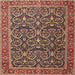 Square Traditional Sand Brown Persian Rug, tr396