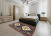 Traditional Bakers Brown Persian Rug in a Bedroom, tr3970