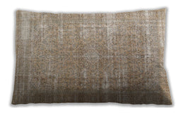 Traditional Classic Rectangular Dark Almond Brown Lumbar Throw Pillow, 13 inch by 19 inch, lbtr3971
