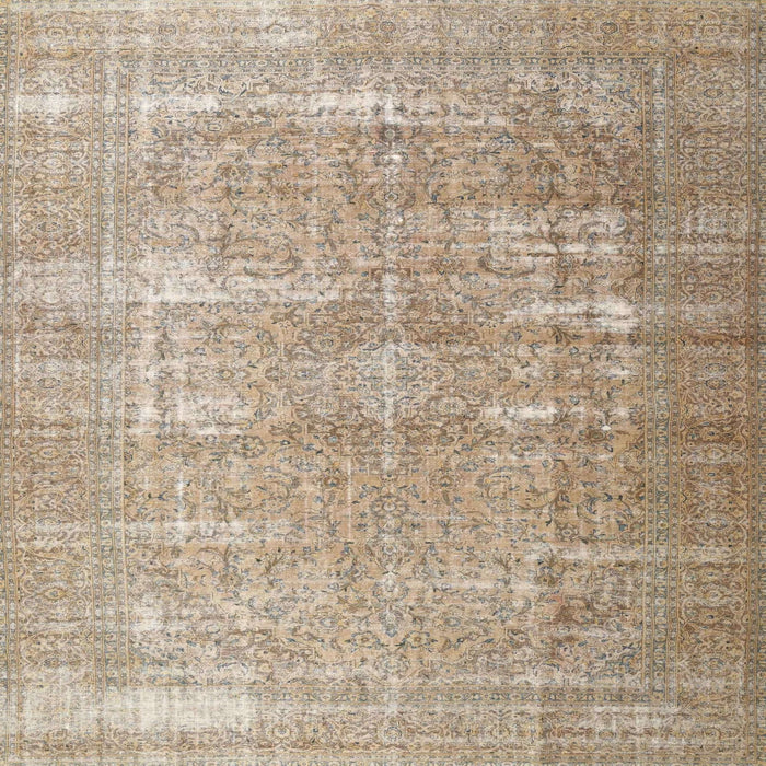 Round Machine Washable Traditional Dark Almond Brown Rug, wshtr3971