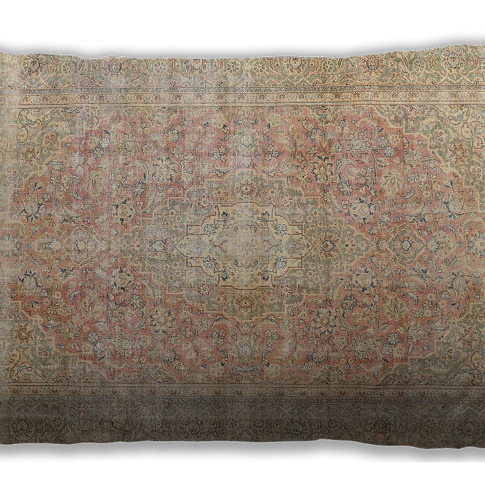 Traditional Classic Rectangular Brown Lumbar Throw Pillow, 13 inch by 19 inch, lbtr3972