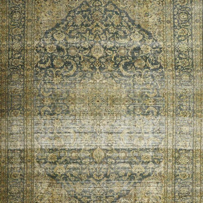 Traditional Antique Bronze Green Persian Rug, tr3973